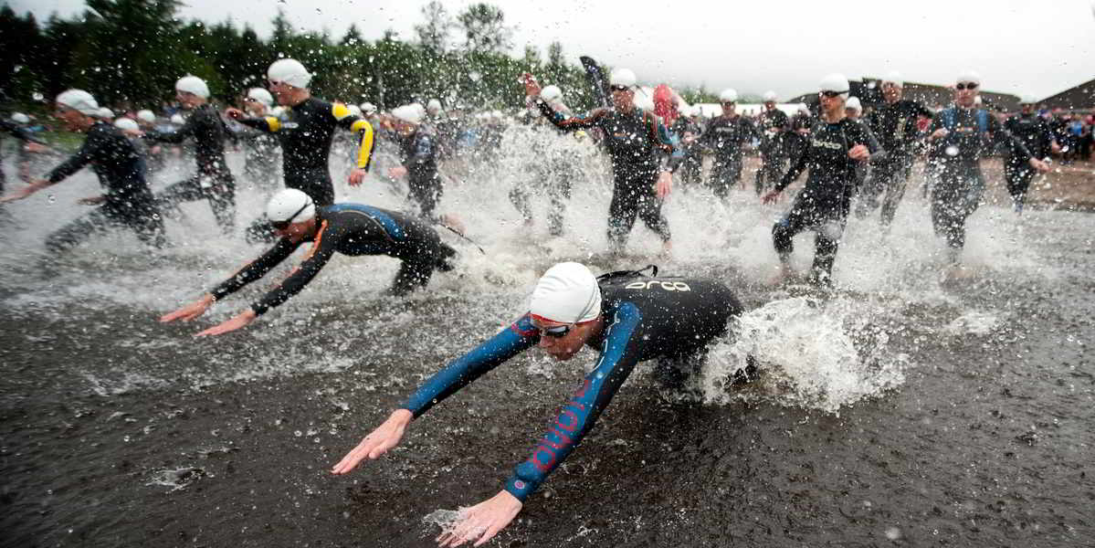 Open water swimming photo