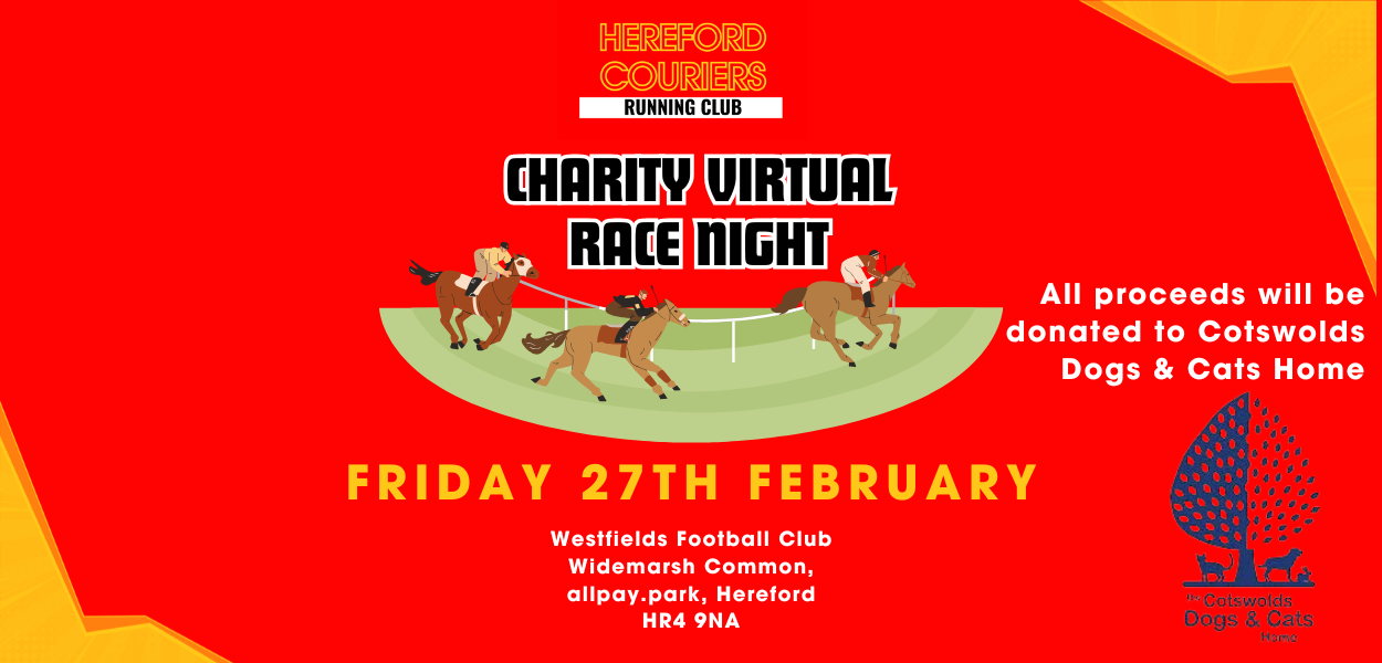Hereford Couriers Charity Virtual Horse Racing Night carousel image 1