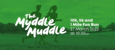 Logo for Myddle Muddle 10K, 5K, 1 Mile Fun Run 2022
